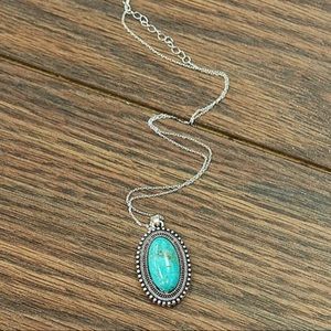 Boujee Boutique Jewelry - Sterling Silver Necklace with Natural Turquoise Boujee Boutique Jewelry - Sterling Silver Necklace with Natural Turquoise